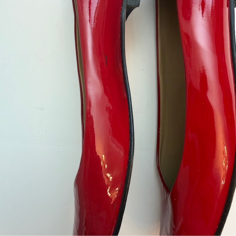 Andrea Carrano Red Patent Ballet Flats. - Picture 5 of 7